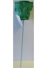  Dekors mini spainītis ar taurenīti tumši zaļš uz kātiņa 32cm