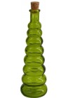  Dekors Pudele ar korķa aizdari gaiši zaļā krāsā 18cm