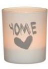 Svečturis stikla ar uzrakstu HOME 1gab