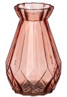  Vāze stikla ar rozā nokrāsu 15cm