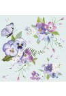  Salvetes puķes Spring Flowers on Blue Background 1pac