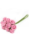  Puķu buntīte rozītes mīkstās rozā gaiši rozā 1bunt.